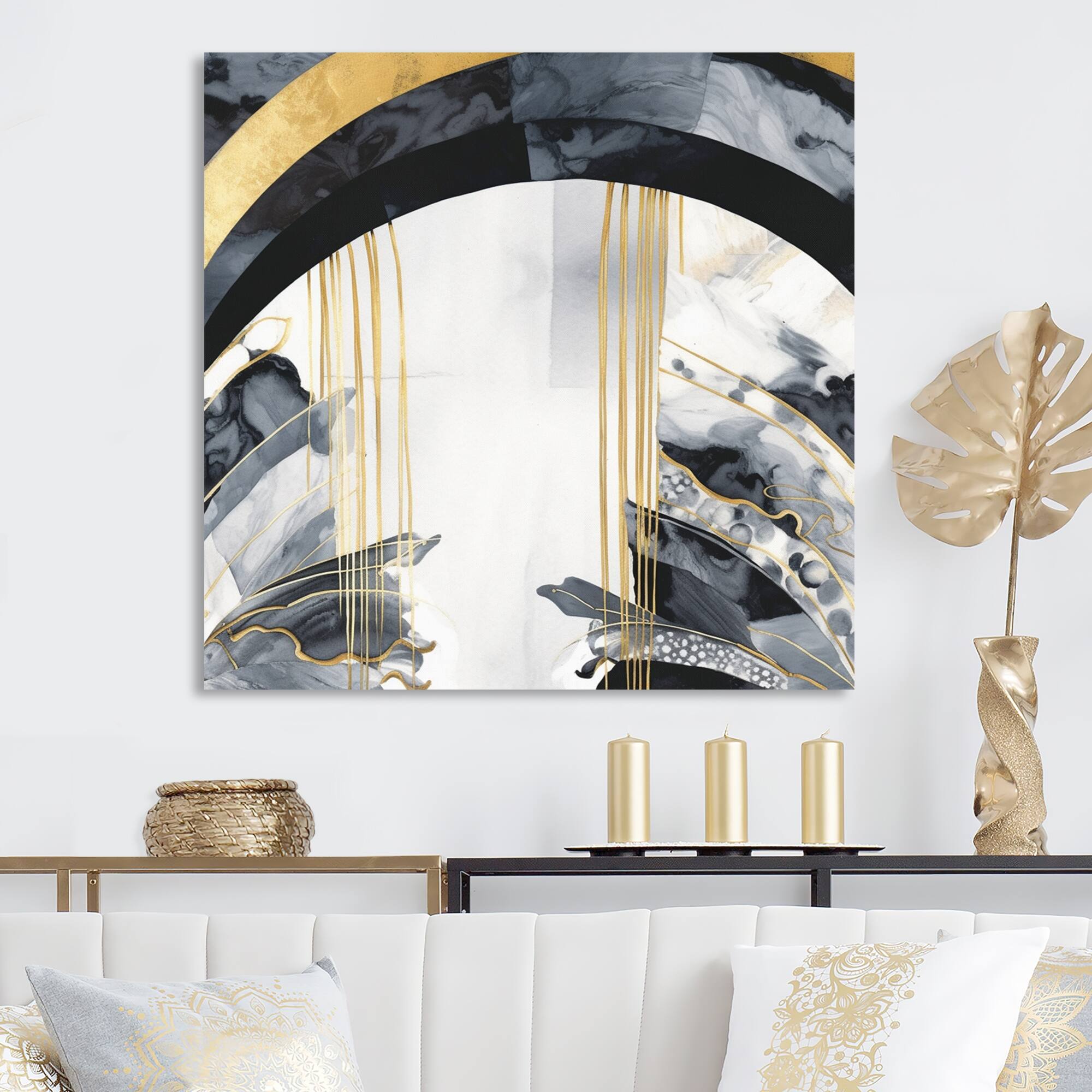 Designart "Marble Painting Textured Ii" Abstract Marble Wall Art Prints